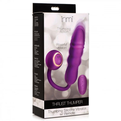 Thrust Thumper Thrusting Silicone Vibrator with Remote XR Brands