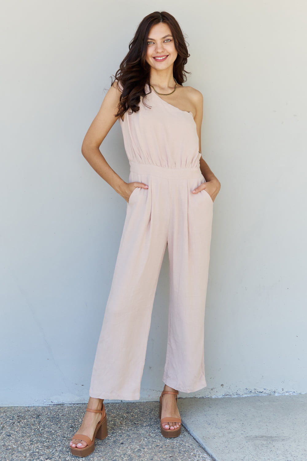 HEYSON Follow Your Path Full Size One Shoulder Jumpsuit