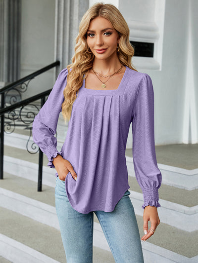 Square Neck Puff Sleeve Blouse