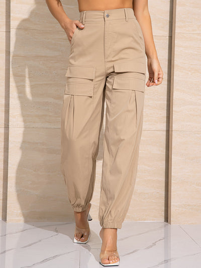 Double Take High Waist Slim Fit Long Pants with Pockets