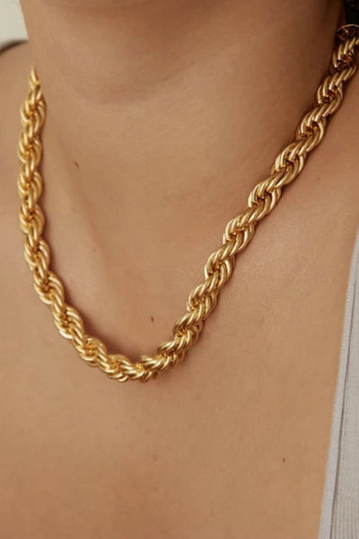 18K Gold-Pleated Necklace