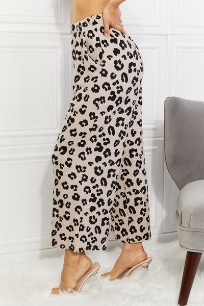 BOMBOM Seeing Spots Leopard Wide Leg Pants