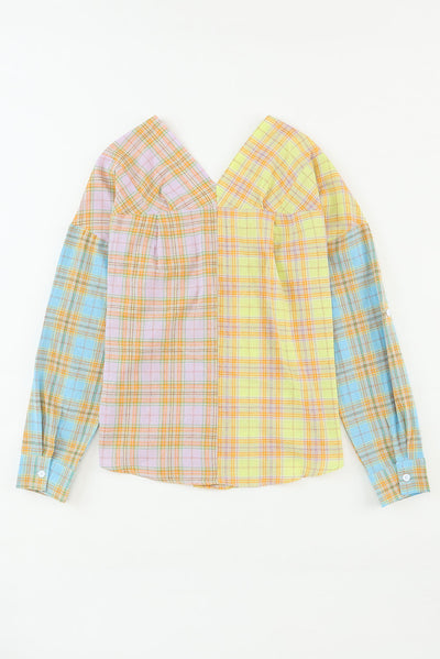 Open Front Buttoned Long Sleeve Shirt with Pocket